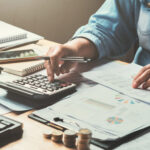 business accounting in office concept