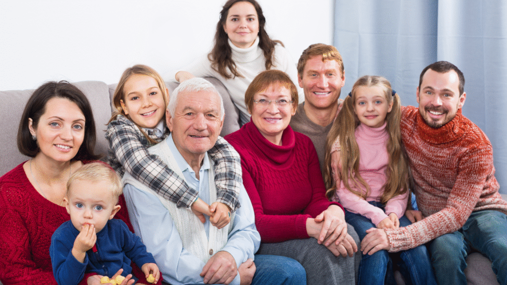 Multigenerational family representing legacy and estate planning for future security