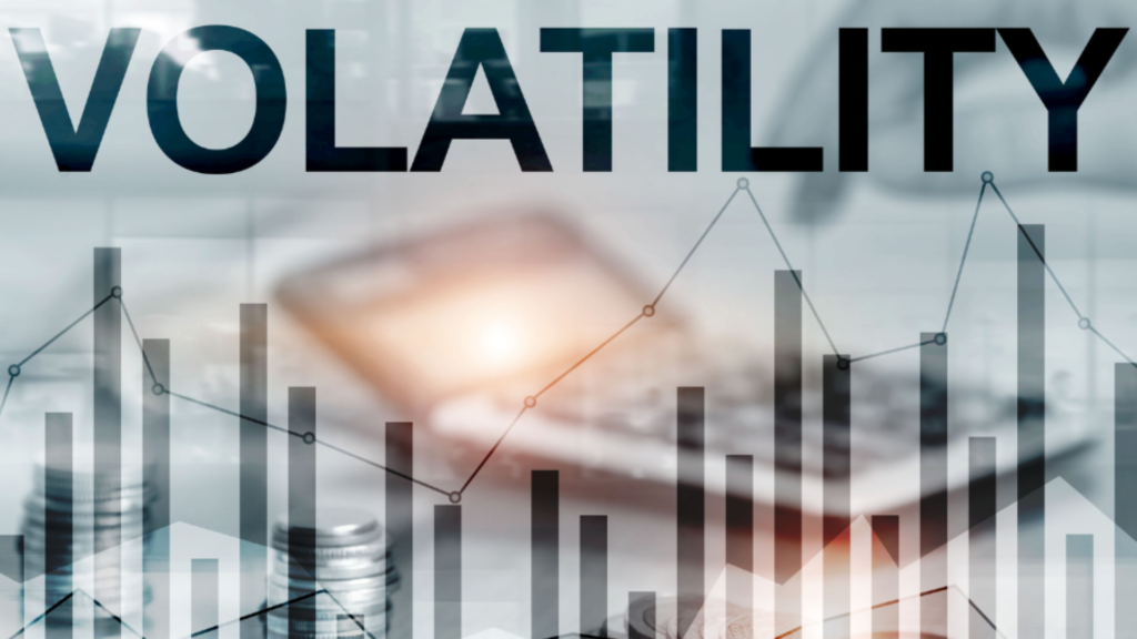 Investment volatility chart showing low-risk, low-volatility assets