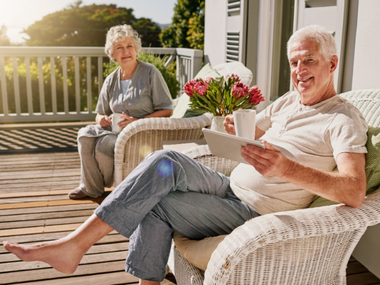 Baby boomer couple enjoying retirement while managing cash flow and sustainable withdrawal strategies for long-term financial stability